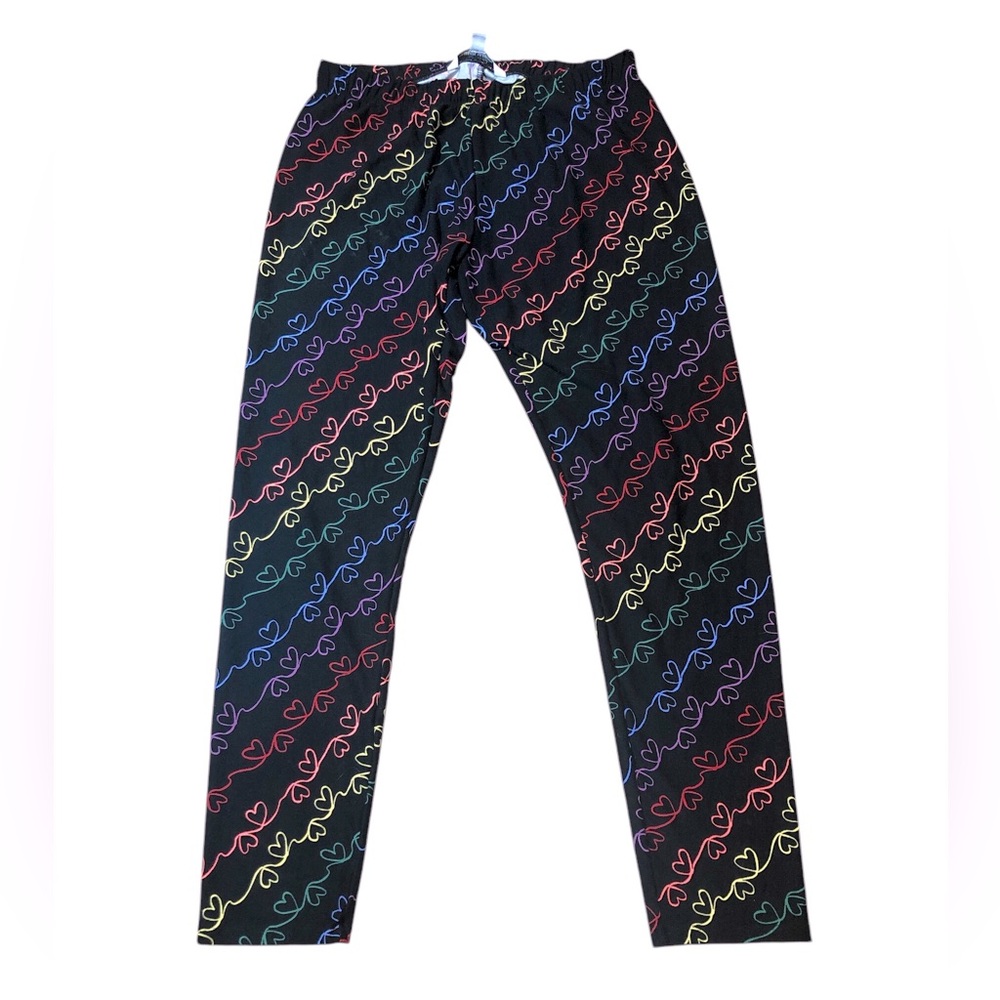 Celebrate together pride Rainbow hearts leggings